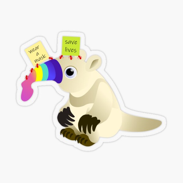 Tamandua cartoon illustration Sticker for Sale by Misscartoon