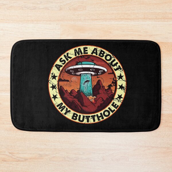 Item preview, Ask Me About My Butthole Funny UFO Alien Abduction Vintage designed and sold by Realme9876.