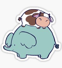 Cow and Elephant Sticker