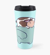 Cow and Elephant Travel Mug