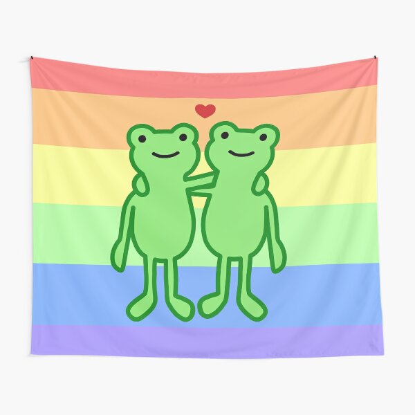 froggy pride friends rainbow frogs Tapestry