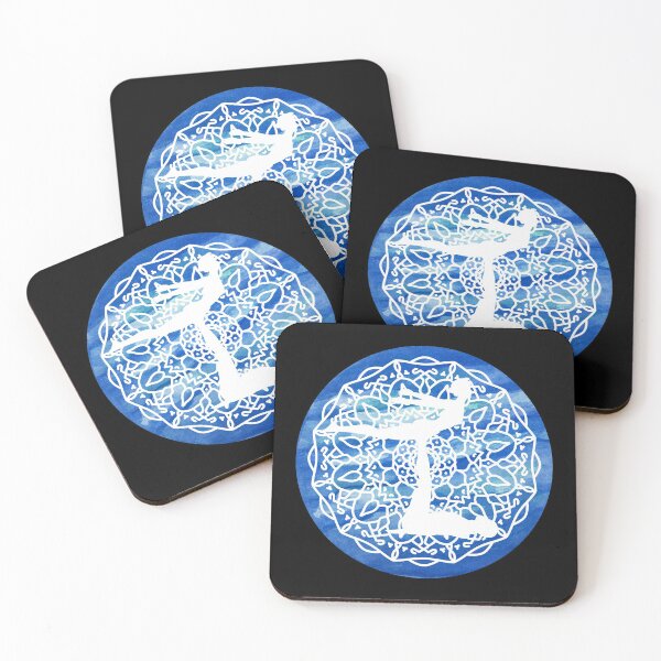 Item preview, AcroYoga Front Bird Pose on Mandala designed and sold by foxcreative.
