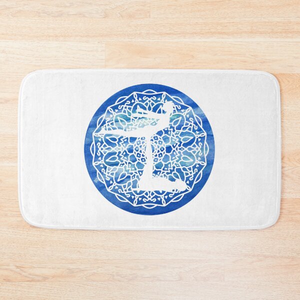 Item preview, AcroYoga Front Bird Pose on Mandala designed and sold by foxcreative.