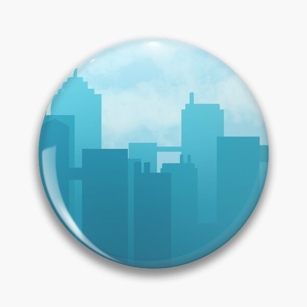 Item preview, Teal City Skyline with Clouds designed and sold by MangoMakes.