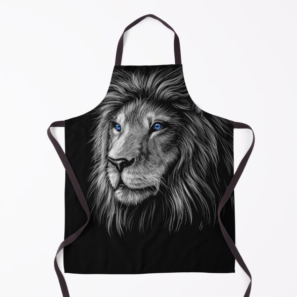 Artikelvorschau, Lions Face Head - Handgezeichnete Tierporträts auf schwarzer Hintergrundsammlung entworfen und verkauft von DetroitRebels.