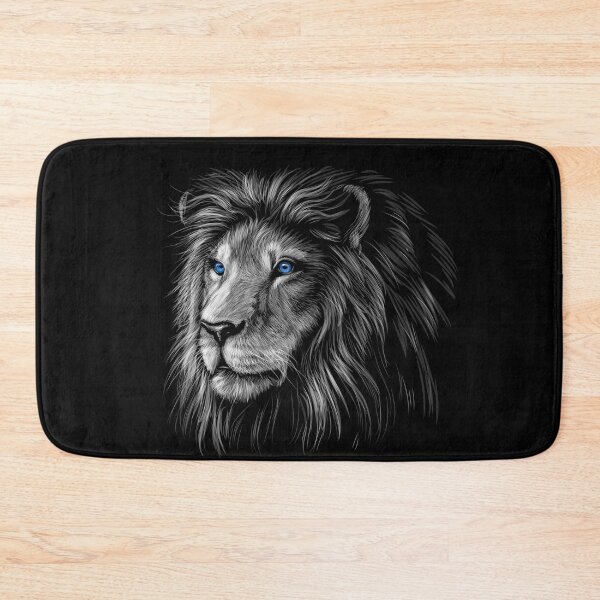 Artikelvorschau, Lions Face Head - Handgezeichnete Tierporträts auf schwarzer Hintergrundsammlung entworfen und verkauft von DetroitRebels.