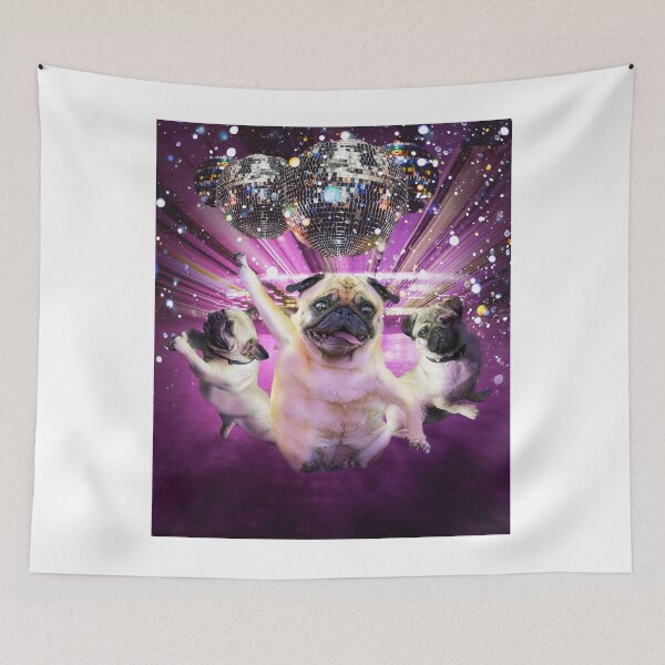 Item preview, Disco Pug Dogs - 70s Disco Pugs Rave designed and sold by SkylerJHill.