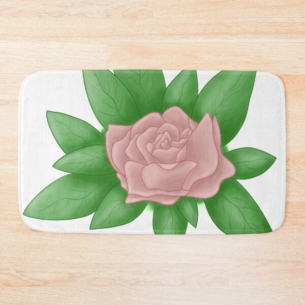 Item preview, soft pink rose with leaves designed and sold by Marinas-arts.