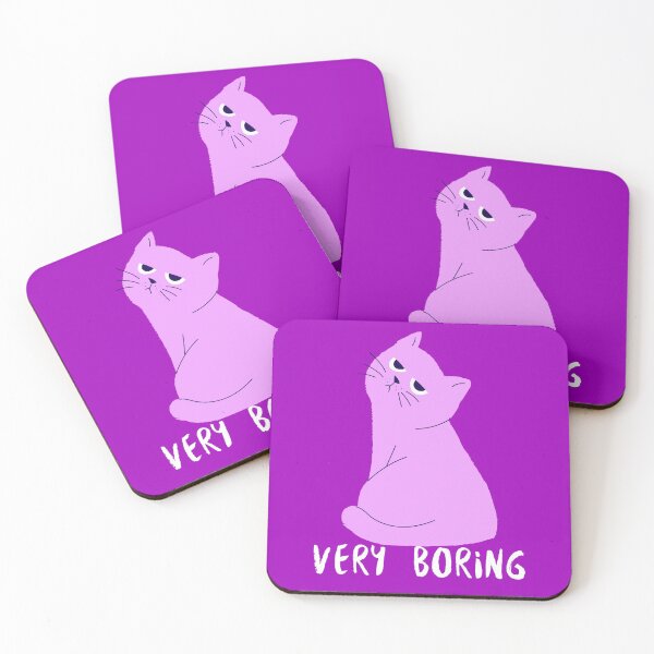 Item preview, Very Boring Cute Purple Cat Design  designed and sold by boopsblunt.
