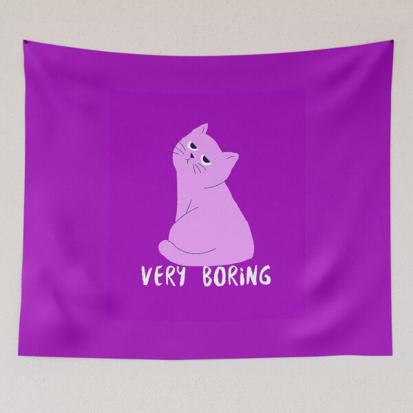 Item preview, Very Boring Cute Purple Cat Design  designed and sold by boopsblunt.