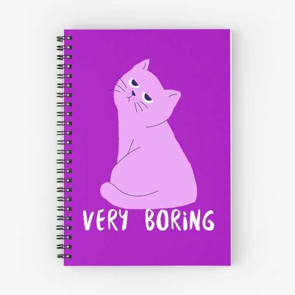 Item preview, Very Boring Cute Purple Cat Design  designed and sold by boopsblunt.