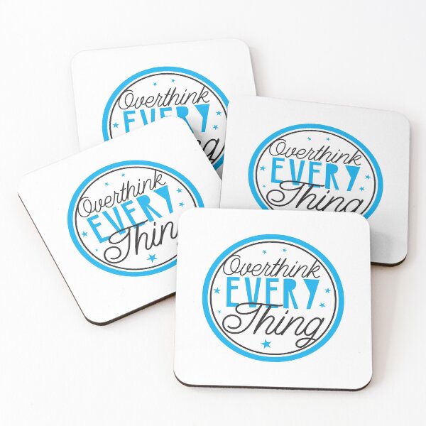 Item preview, OVERTHINK everything in a circle (dark) designed and sold by jazzydevil.