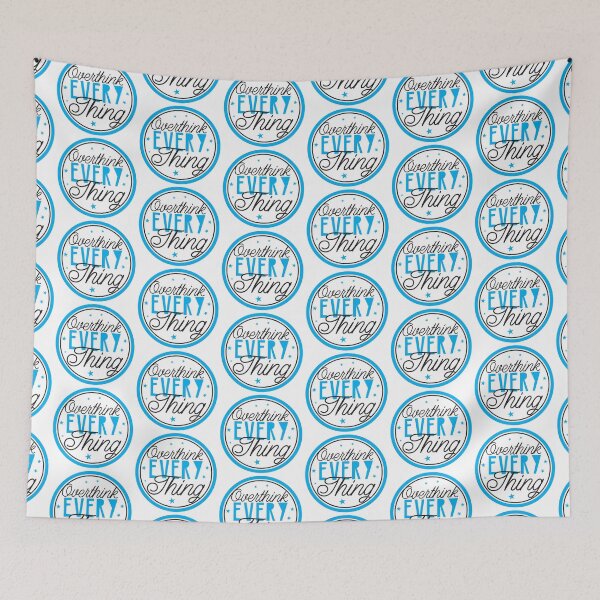 Item preview, OVERTHINK everything in a circle (dark) designed and sold by jazzydevil.