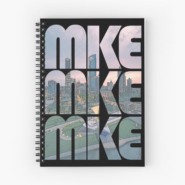 Item preview, Milwaukee, Wisconsin MKE Sunset Cityscape Repeating Pattern designed and sold by CrabbyLobster.