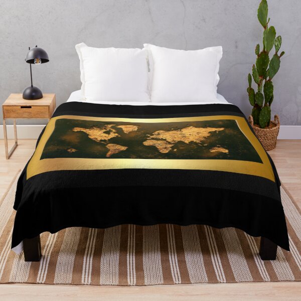 Item preview, Gold and Black Map designed and sold by Latorih10.