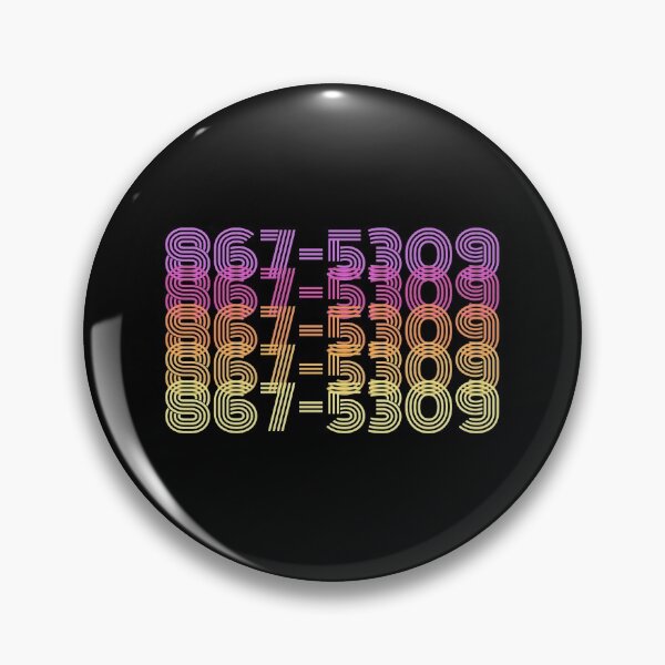 Item preview, 80s Music Fan - 867-5309 - 1980s Famous Phone Number - Song Lyrics designed and sold by DesignByLeo.