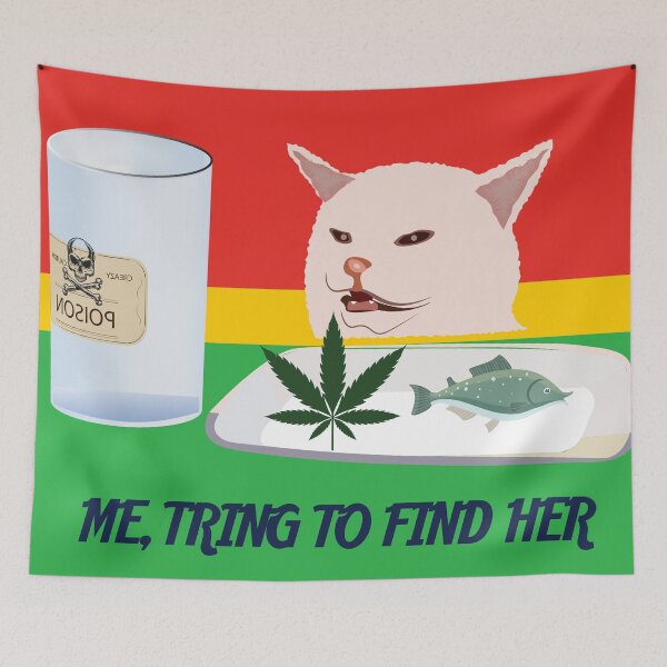 Item preview, Women yelling at the cat only with dinner table  designed and sold by Malintha Peiris.