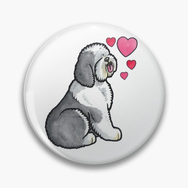Item preview, Old English Sheepdog love designed and sold by animalartbyjess.