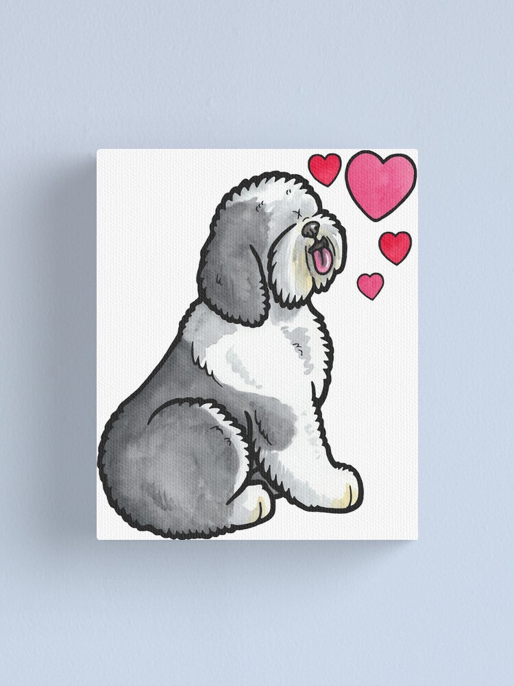 Old English Sheepdog Sticker for Sale by animalartbyjess