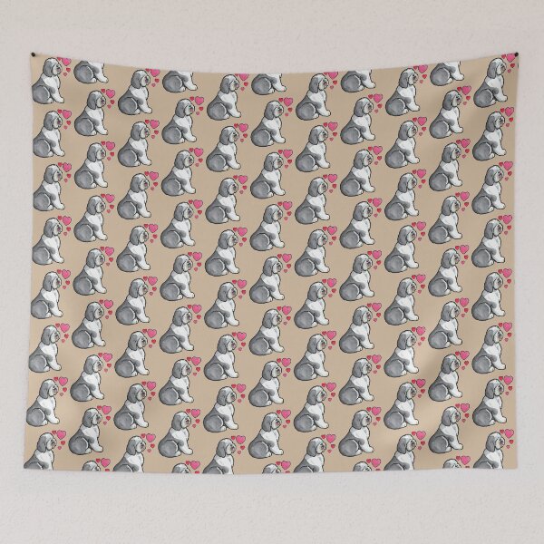 Item preview, Old English Sheepdog love designed and sold by animalartbyjess.