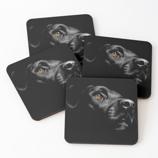Item preview, Labrador - Hand Drawn Animal Portraits on Black Background Collection - Dog Face Head designed and sold by DetroitRebels.