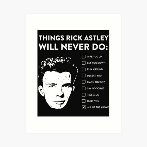 Rick Astley Framed Prints for Sale