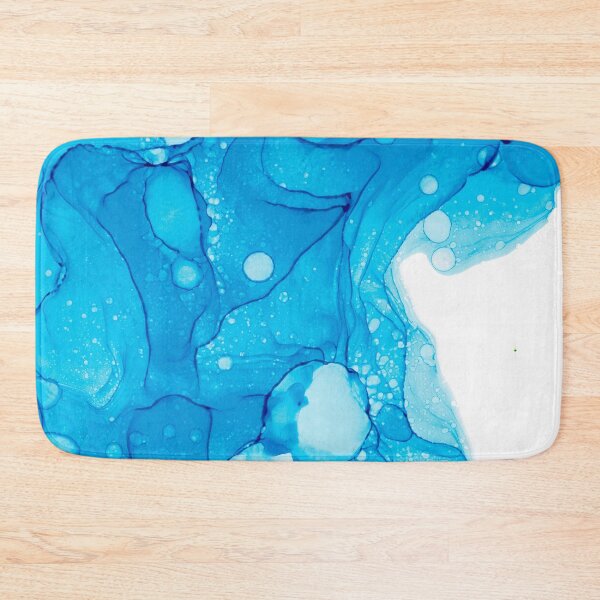 Item preview, Blue Ocean Abstract 31221 Modern Alcohol Ink Painting by Herzart fluid art designed and sold by herzart.