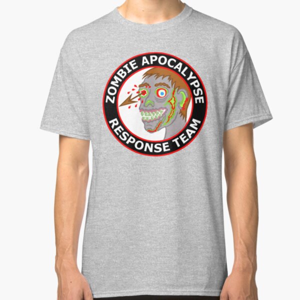 Zombie Apocalypse Response Team Funny Cartoon Classic T-Shirt