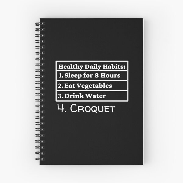 Aperçu de l'œuvre Croquet Habitudes saines quotidiennes créée et vendue par TommysShop.