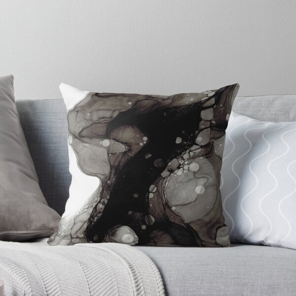 Item preview, Black Abstract 31221 Modern Alcohol Ink Painting by Herzart fluid art designed and sold by herzart.