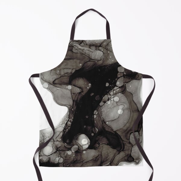 Item preview, Black Abstract 31221 Modern Alcohol Ink Painting by Herzart fluid art designed and sold by herzart.