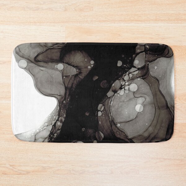 Item preview, Black Abstract 31221 Modern Alcohol Ink Painting by Herzart fluid art designed and sold by herzart.
