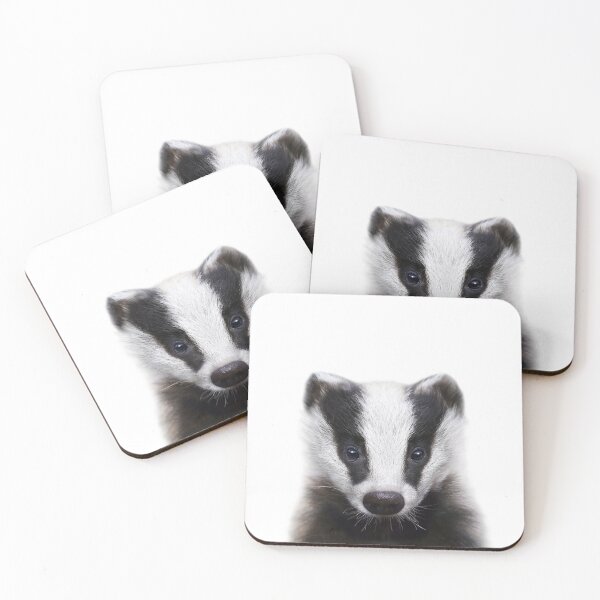 Item preview, Baby Badger, Baby Animals Art Print by Synplus designed and sold by synplus.