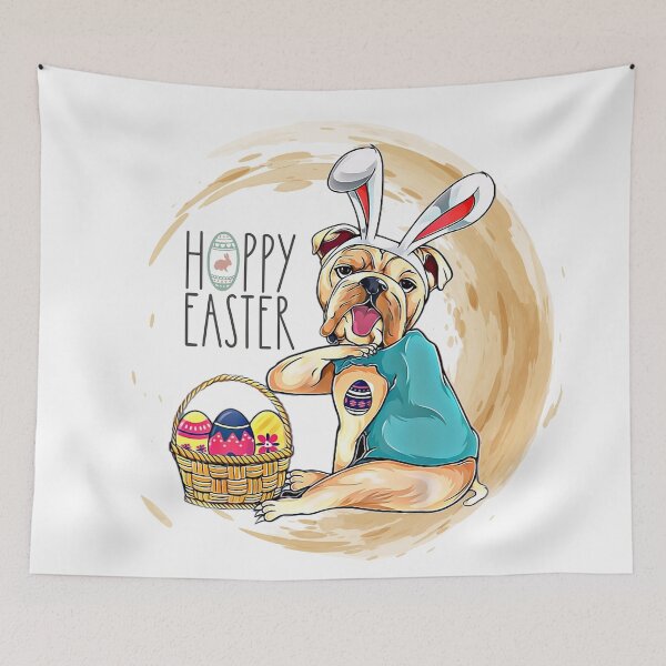 Artikelvorschau, Bulldog Osterhase Kostüm Eier Ostertag Hund entworfen und verkauft von taogiauco.