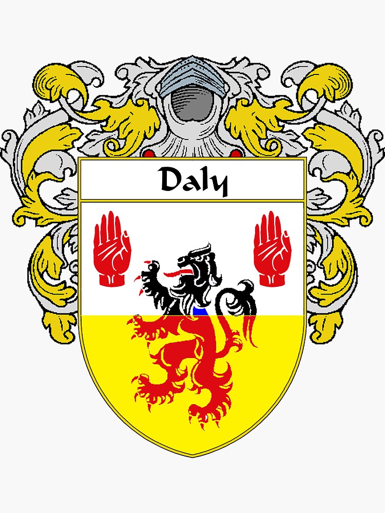 Daly Coat of Arms/Family Crest daly-coat-of-arms-family-crest-sticker-for-sale-by-irisharms-redbubble