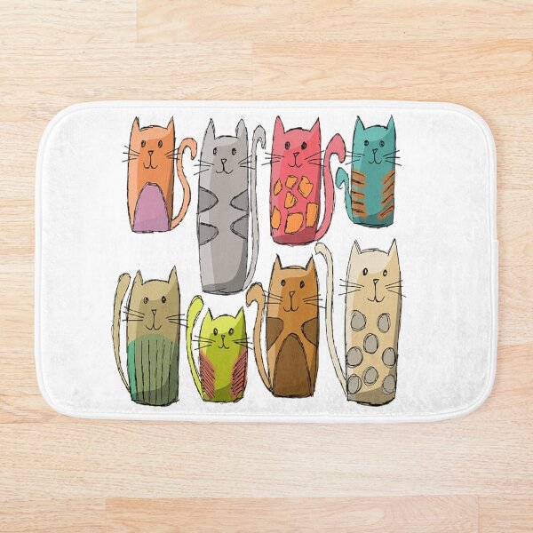 Item preview, A colourful collection of cats designed and sold by LynMartinArt.