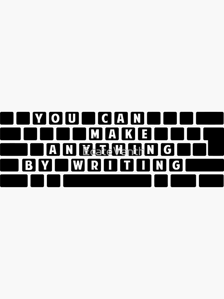 Thumbnail 3 of 3, Sticker, Writing designed and sold by EcateVanth.