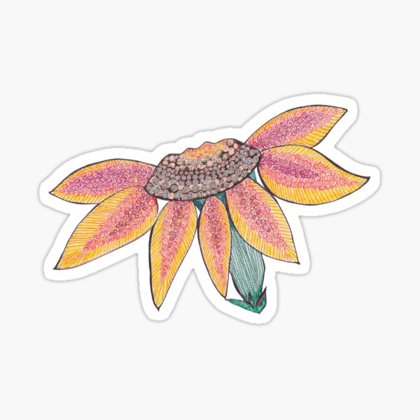Sun Flower drawing  Sticker