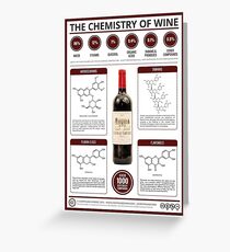 The Key Chemicals in Red Wine Greeting Card