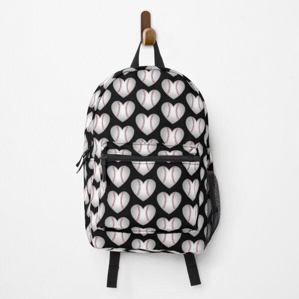 Item preview, silver heart shaped baseball pattern designed and sold by SDJ-shope.