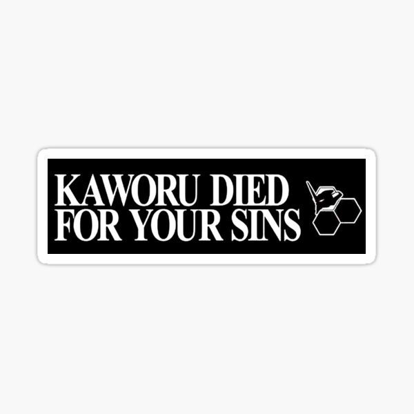 Vista previa del artículo con la obra «Kaworu murió por tus pecados», diseñado y vendido por aleksa-w.