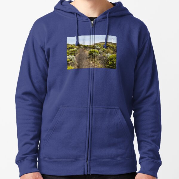 Pathway through scrub to the Cape Nelson Lighthouse. Zipped Hoodie