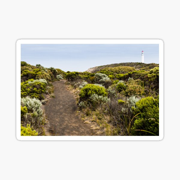 Pathway through scrub to the Cape Nelson Lighthouse. Sticker