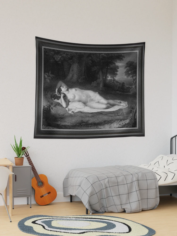 Ariadne Engraving by Asher Brown Durand Classical Art Reproduction Decorative Art Print Tapestry