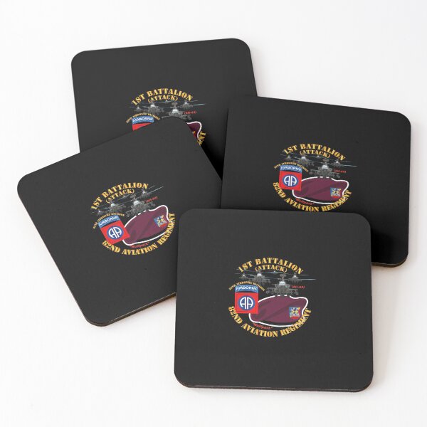 Item preview,  Army - 1st Bn 82nd Avn Regiment - Maroon Beret w Atk Helicopters designed and sold by Military Insignia Products.