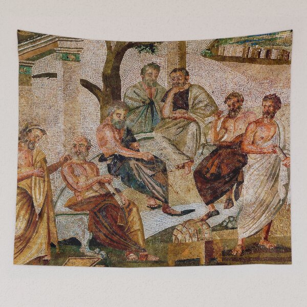 Item preview, Plato’s academy mosaic from Pompeii designed and sold by DotorEaon.