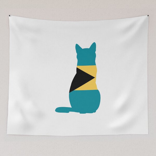 Artikelvorschau, Bahamas Katzenflagge entworfen und verkauft von wickedcartoons.