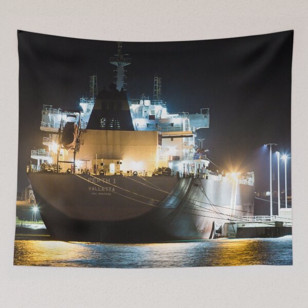 Item preview, Bulk cargo carrier tied up awaiting loading designed and sold by shaynetwright.