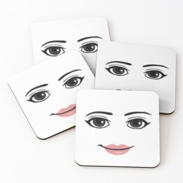 Roblox Chill Face Coasters Set Of 4 By Officalimelight Redbubble - roblox face ice pack