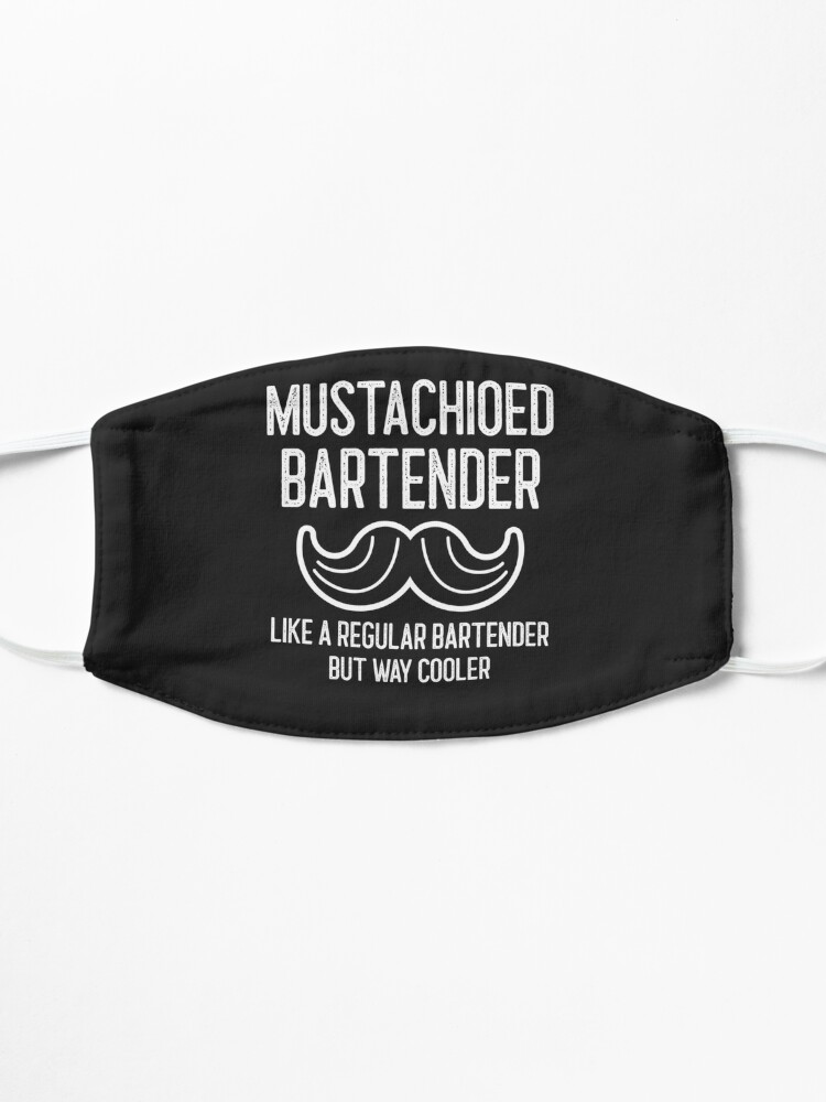 Funny Black Handlebar Mustache Premium Face Mask